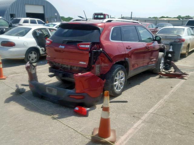 1C4PJMCS7EW297756 - 2014 JEEP CHEROKEE L RED photo 4