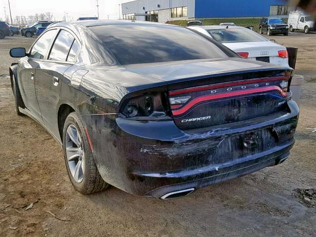 2C3CDXHG6HH562346 - 2017 DODGE CHARGER SX BLACK photo 3