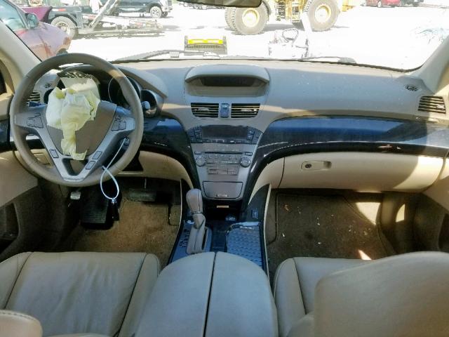 2HNYD28217H517476 - 2007 ACURA MDX WHITE photo 9