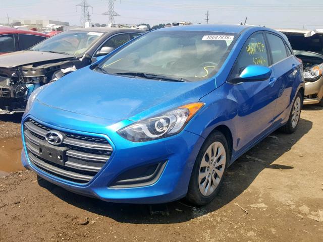 KMHD35LH4HU372335 - 2017 HYUNDAI ELANTRA GT BLUE photo 2