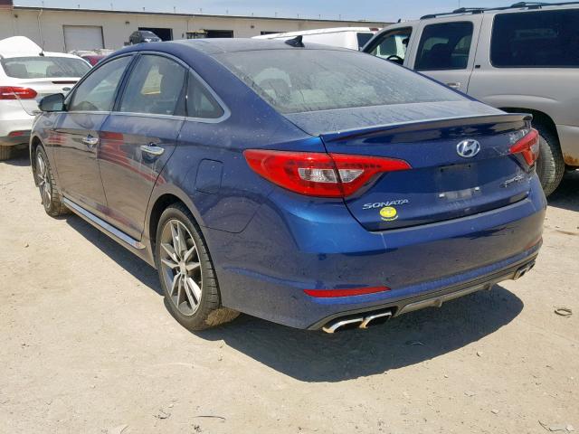 5NPE34AB4FH074621 - 2015 HYUNDAI SONATA SPO BLUE photo 3