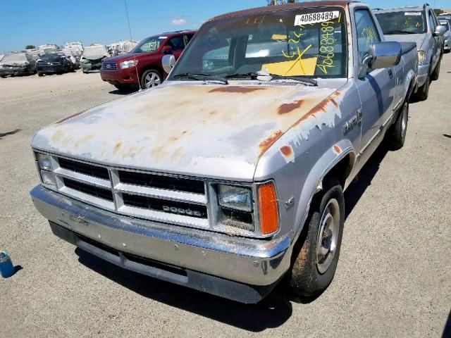 1B7GN14X6JS762784 - 1988 DODGE DAKOTA GRAY photo 2