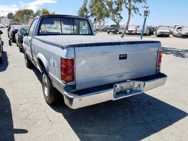 1B7GN14X6JS762784 - 1988 DODGE DAKOTA GRAY photo 3