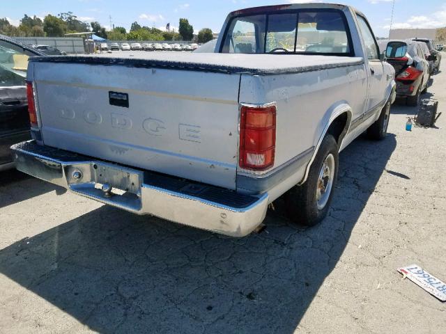 1B7GN14X6JS762784 - 1988 DODGE DAKOTA GRAY photo 4