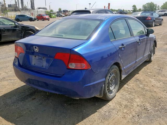 2HGFA15237H007684 - 2007 HONDA CIVIC DX BLUE photo 4