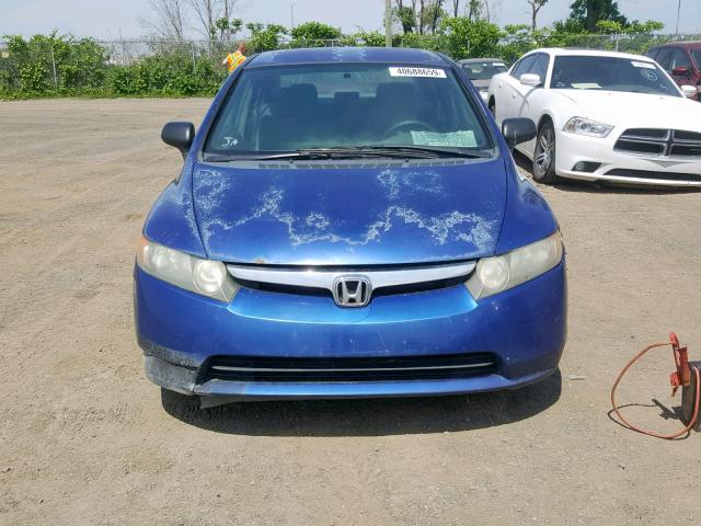 2HGFA15237H007684 - 2007 HONDA CIVIC DX BLUE photo 9