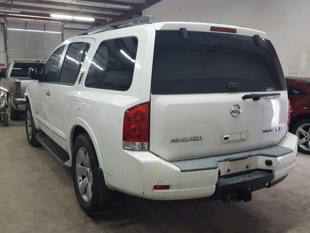 5N1BA08D38N620025 - 2008 NISSAN ARMADA SE WHITE photo 3