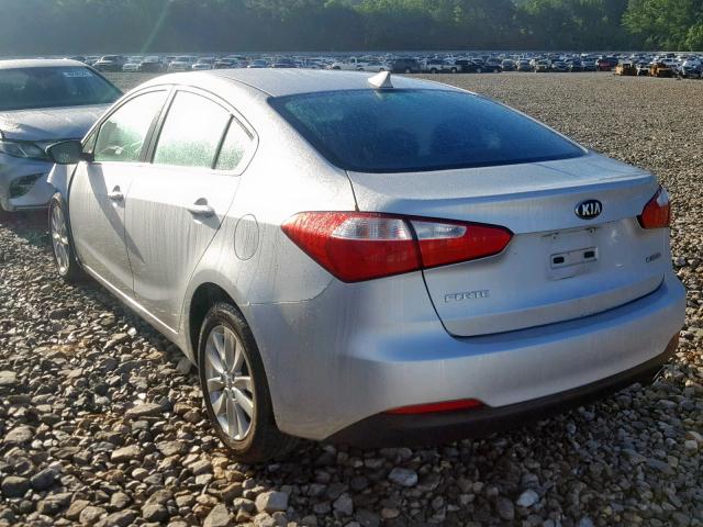 KNAFX4A83F5335117 - 2015 KIA FORTE EX SILVER photo 3