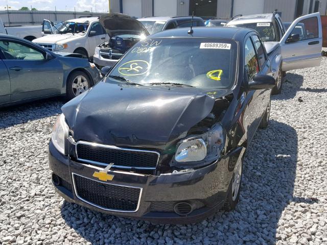 KL1TD6DE8BB157543 - 2011 CHEVROLET AVEO LS BLACK photo 2