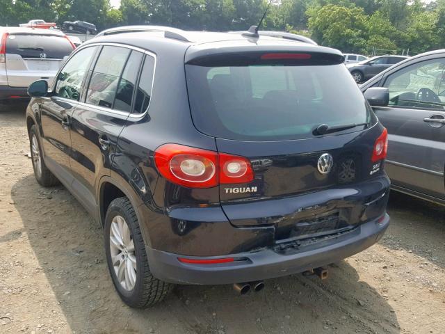 WVGBV75NX9W532479 - 2009 VOLKSWAGEN TIGUAN SE BLACK photo 3