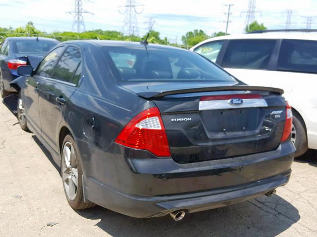 3FAHP0DC8AR354682 - 2010 FORD FUSION SPO BLACK photo 3