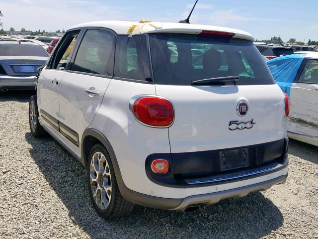 ZFBCFADH5EZ008117 - 2014 FIAT 500L TREKK WHITE photo 3