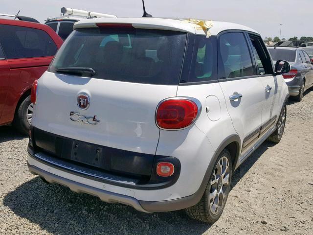 ZFBCFADH5EZ008117 - 2014 FIAT 500L TREKK WHITE photo 4