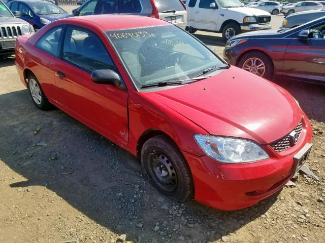 1HGEM21134L068599 - 2004 HONDA CIVIC DX V RED photo 1