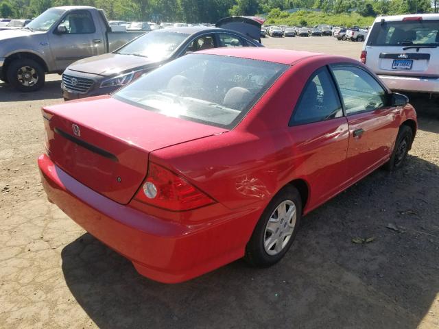 1HGEM21134L068599 - 2004 HONDA CIVIC DX V RED photo 4