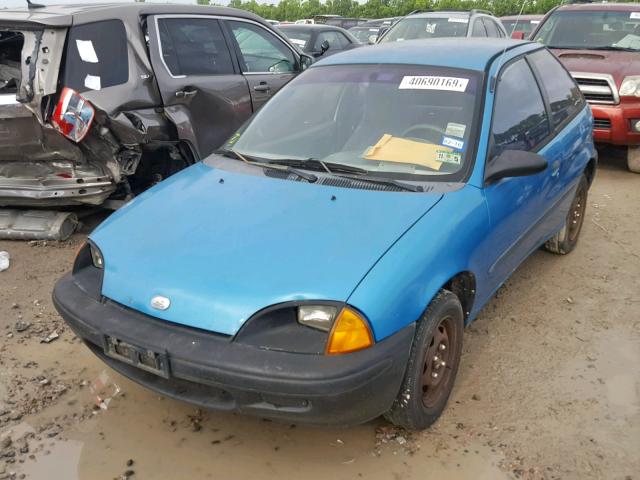 2C1MR2264V6723060 - 1997 GEO METRO BLUE photo 2