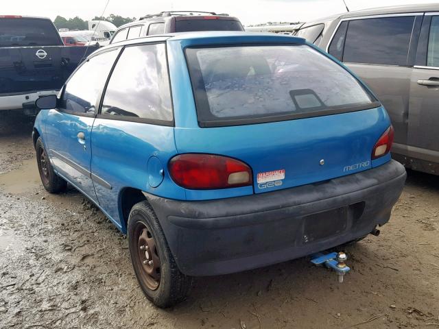 2C1MR2264V6723060 - 1997 GEO METRO BLUE photo 3