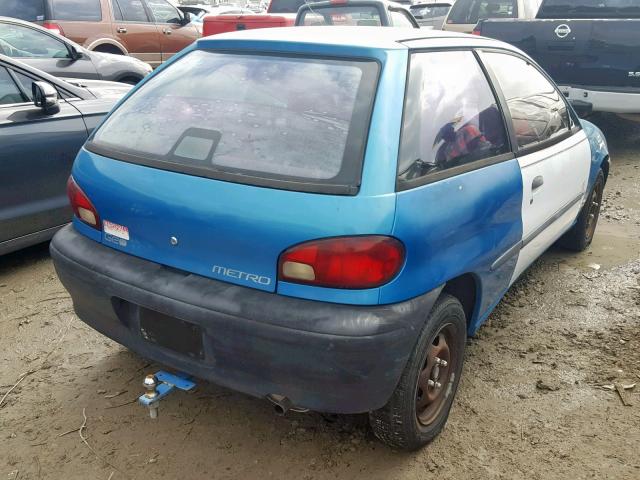 2C1MR2264V6723060 - 1997 GEO METRO BLUE photo 4