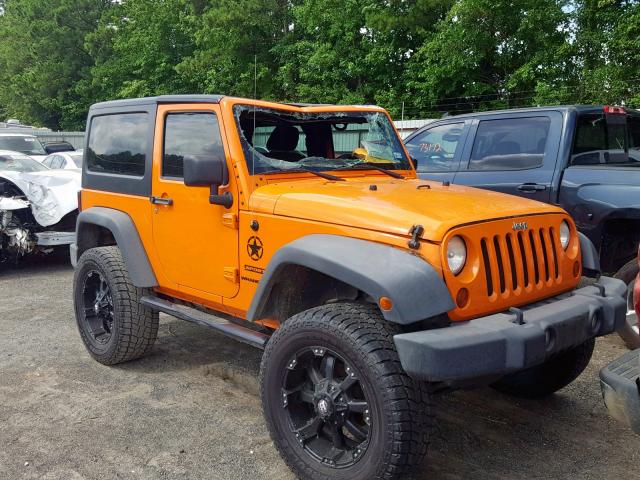 1C4GJWAG3CL201405 - 2012 JEEP WRANGLER S ORANGE photo 1