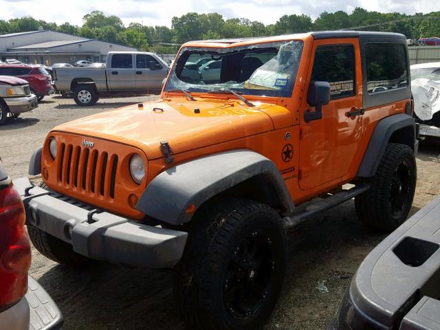 1C4GJWAG3CL201405 - 2012 JEEP WRANGLER S ORANGE photo 2