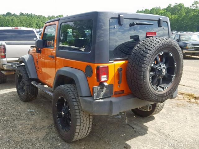 1C4GJWAG3CL201405 - 2012 JEEP WRANGLER S ORANGE photo 3