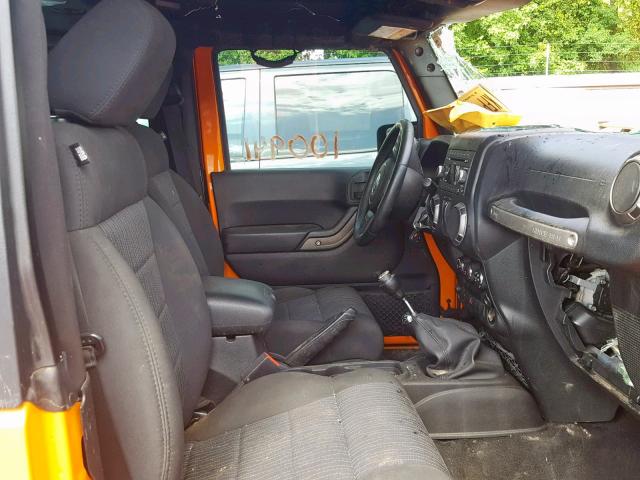 1C4GJWAG3CL201405 - 2012 JEEP WRANGLER S ORANGE photo 5