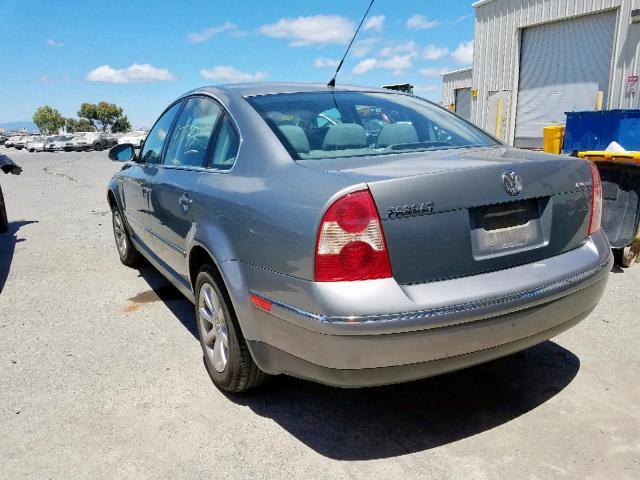 WVWPD63B04P206998 - 2004 VOLKSWAGEN PASSAT GLS GRAY photo 3