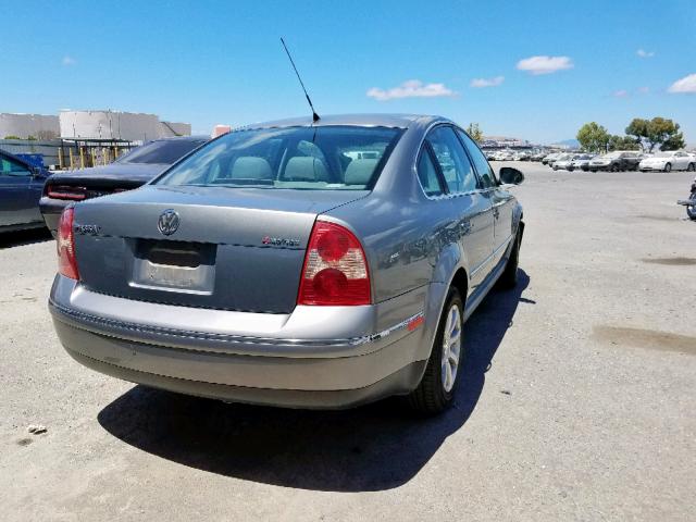 WVWPD63B04P206998 - 2004 VOLKSWAGEN PASSAT GLS GRAY photo 4