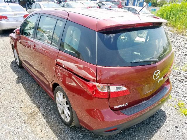 JM1CW2DL0C0143143 - 2012 MAZDA 5 RED photo 3