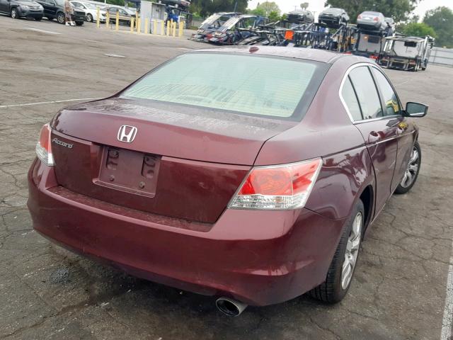 1HGCP2F8XAA070409 - 2010 HONDA ACCORD EXL MAROON photo 4