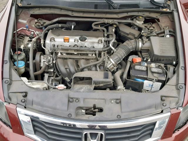 1HGCP2F8XAA070409 - 2010 HONDA ACCORD EXL MAROON photo 7