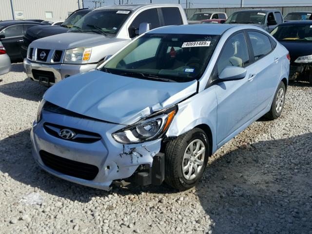 KMHCT4AE6EU653143 - 2014 HYUNDAI ACCENT GLS BLUE photo 2