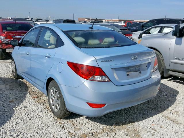 KMHCT4AE6EU653143 - 2014 HYUNDAI ACCENT GLS BLUE photo 3