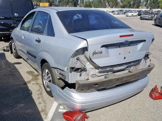 1FAFP33P22W214641 - 2002 FORD FOCUS LX SILVER photo 3