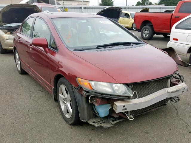 1HGFA16998L071471 - 2008 HONDA CIVIC EXL RED photo 1