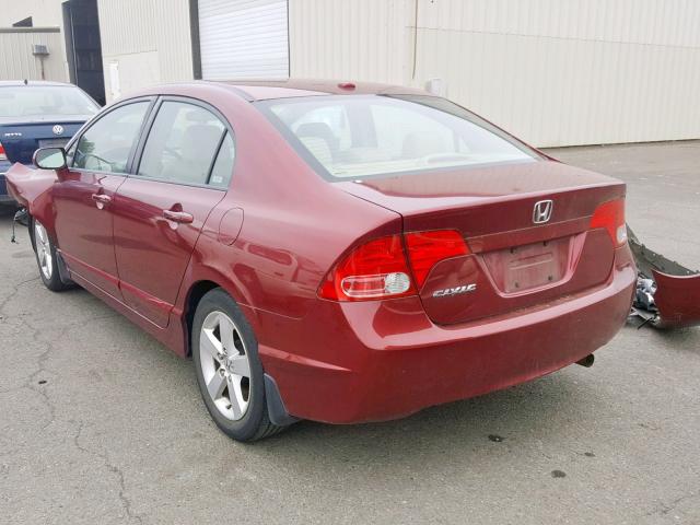 1HGFA16998L071471 - 2008 HONDA CIVIC EXL RED photo 3