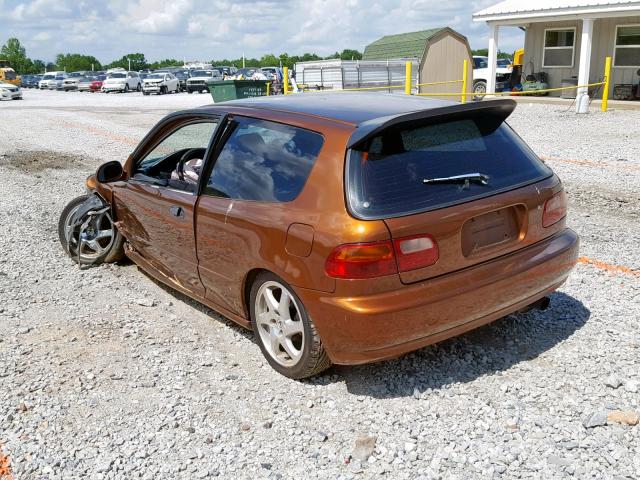 2HGEH2354SH509462 - 1995 HONDA CIVIC CX ORANGE photo 3