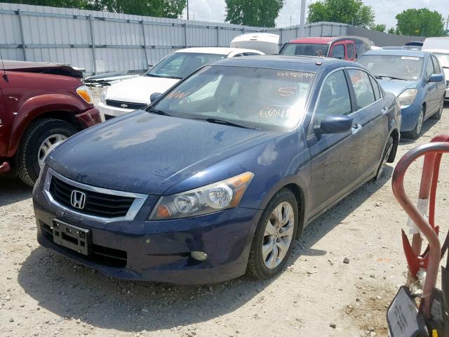 1HGCP36829A026048 - 2009 HONDA ACCORD EXL BLUE photo 2