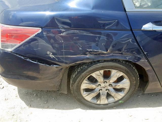 1HGCP36829A026048 - 2009 HONDA ACCORD EXL BLUE photo 9