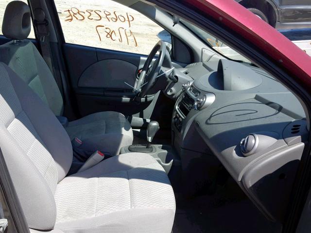 1G8AJ52F25Z170003 - 2005 SATURN ION LEVEL RED photo 5