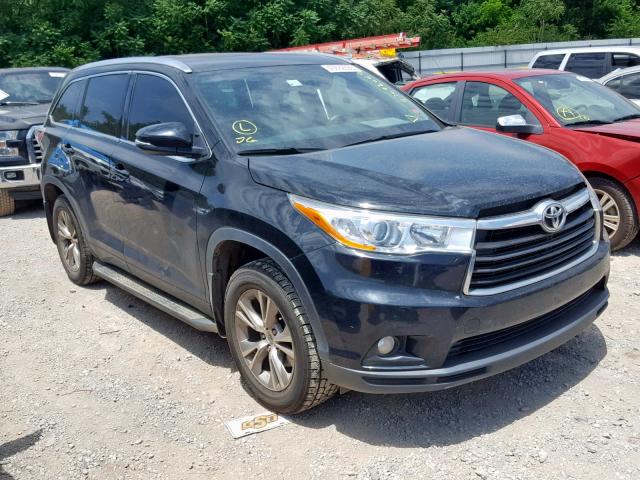 5TDKKRFH4ES026352 - 2014 TOYOTA HIGHLANDER BLACK photo 1