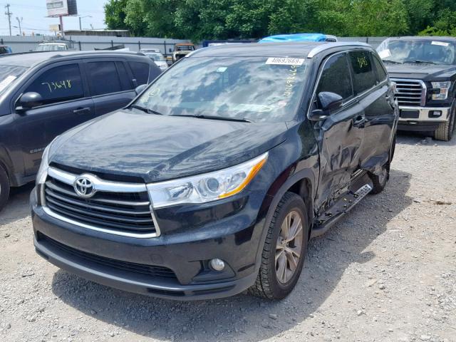 5TDKKRFH4ES026352 - 2014 TOYOTA HIGHLANDER BLACK photo 2