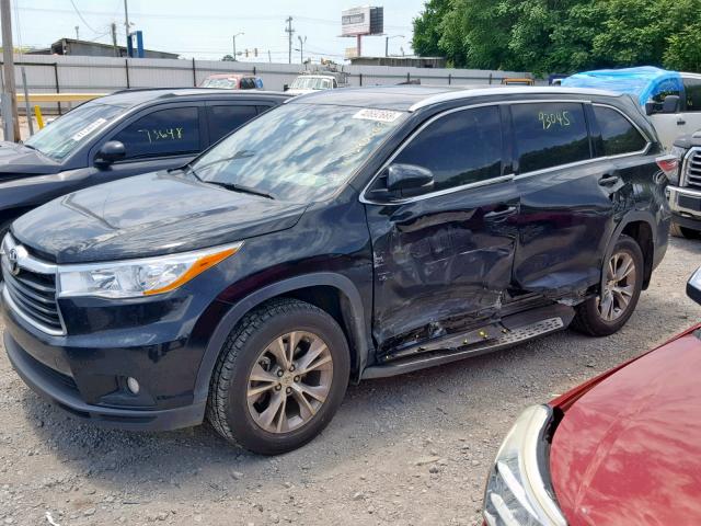 5TDKKRFH4ES026352 - 2014 TOYOTA HIGHLANDER BLACK photo 9