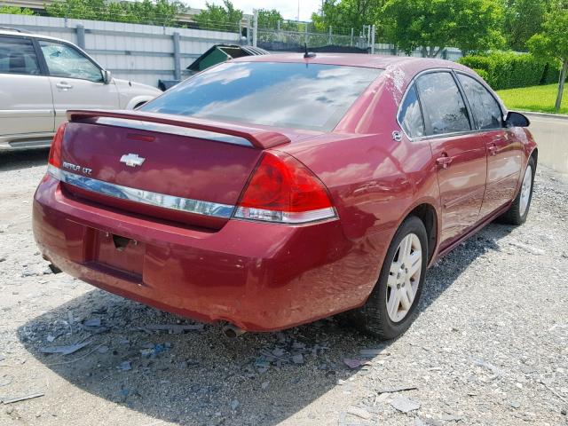 2G1WU581669100605 - 2006 CHEVROLET IMPALA LTZ RED photo 4