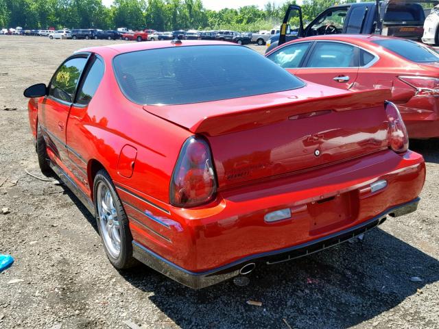 2G1WZ151549416573 - 2004 CHEVROLET MONTE CARL RED photo 3