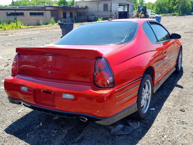 2G1WZ151549416573 - 2004 CHEVROLET MONTE CARL RED photo 4