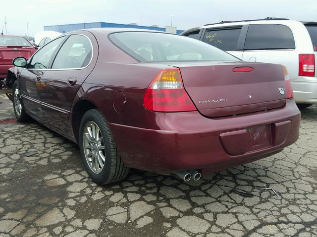 2C3AE66G61H603128 - 2001 CHRYSLER 300M BURGUNDY photo 3