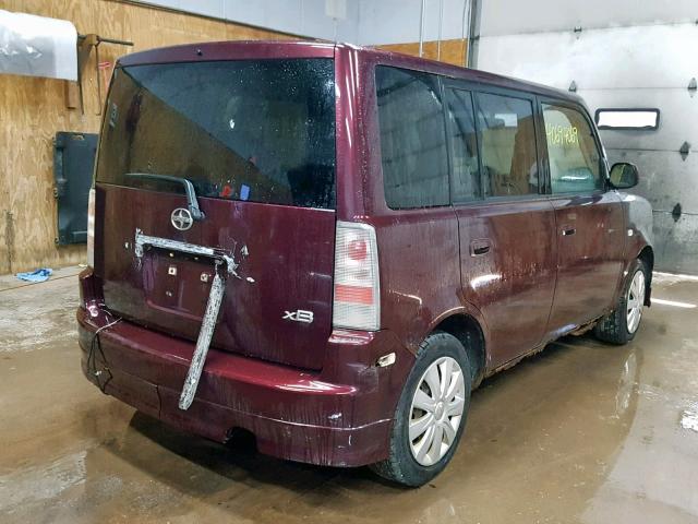 JTLKT334254027253 - 2005 TOYOTA SCION XB 勃艮第红 照片 4