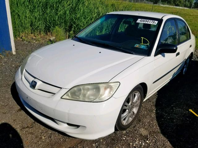 2HGES16314H611472 - 2004 HONDA CIVIC DX V WHITE photo 2