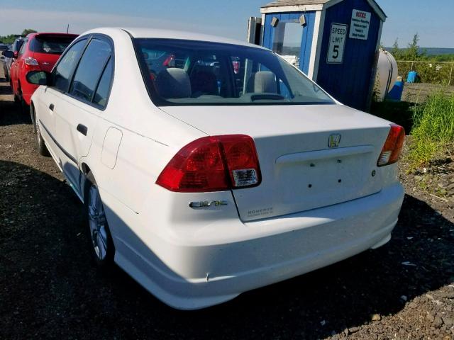 2HGES16314H611472 - 2004 HONDA CIVIC DX V WHITE photo 3